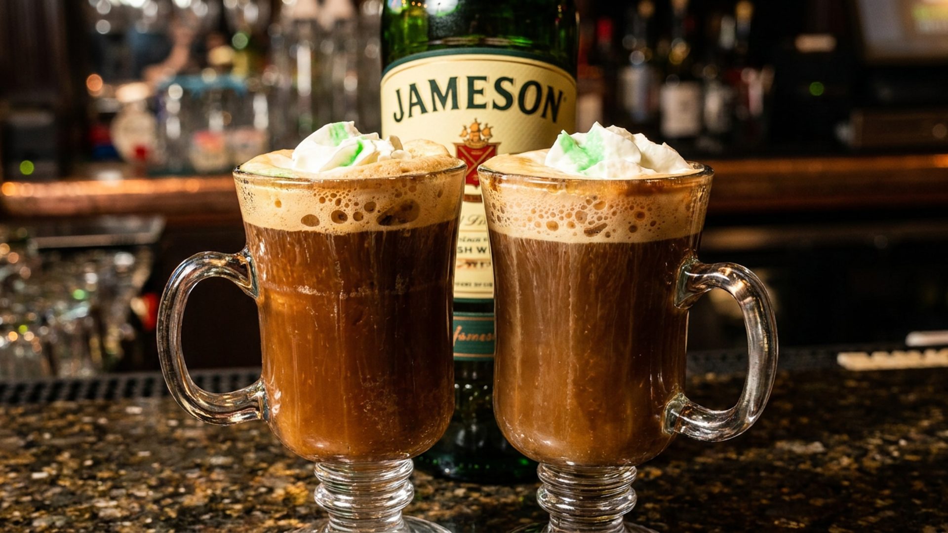 Irish coffees and proper whiskey